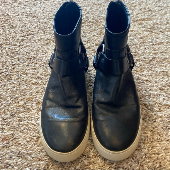 Frye Lena Harness Bootie Black Leather Size 8 - Picture 2 of 8